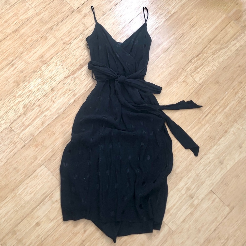 ZARA black lose polka dot dress